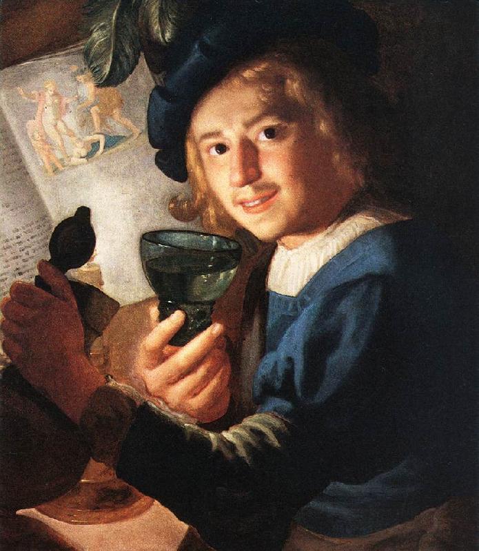 HONTHORST, Gerrit van Young Drinker  sr oil painting picture